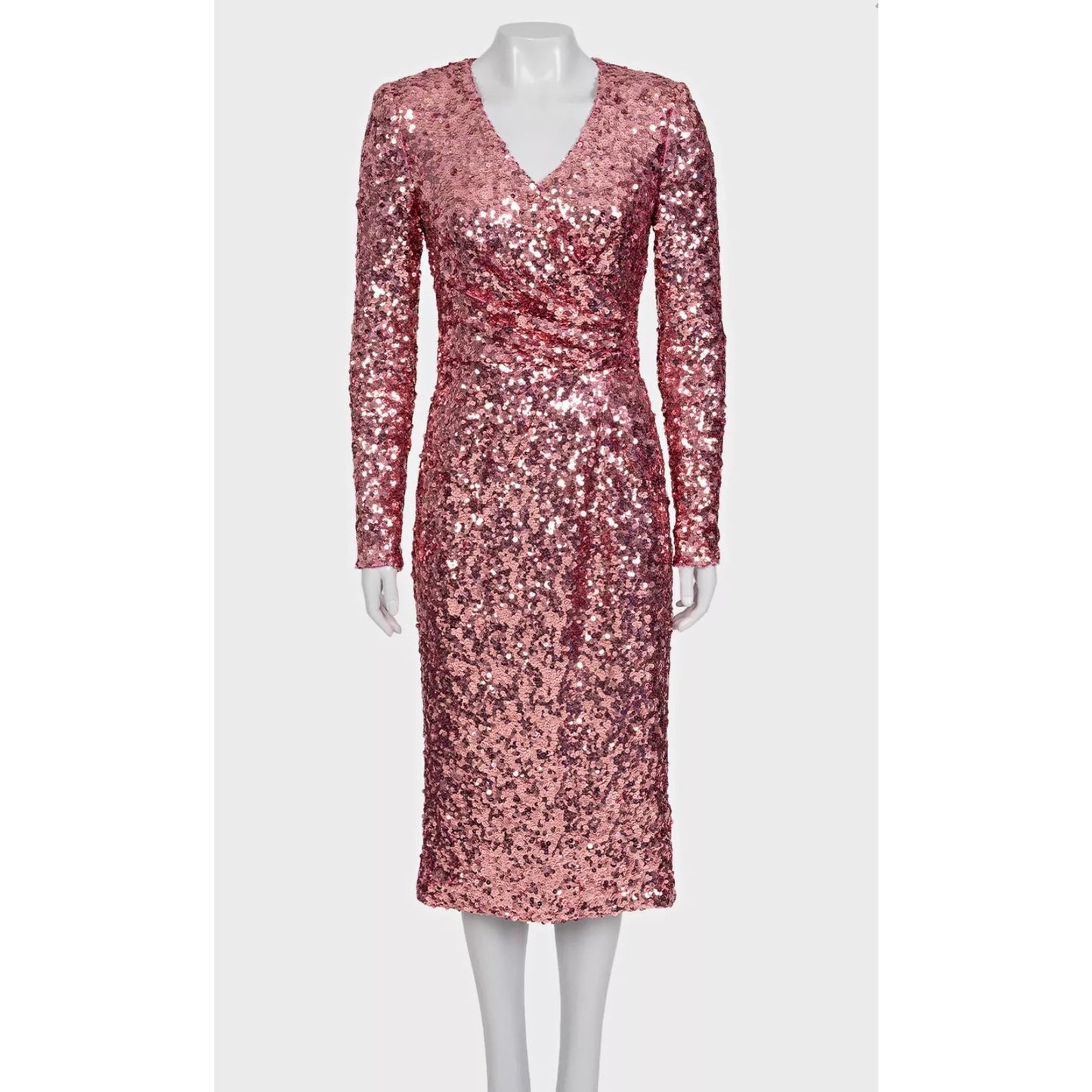 Dolce & Gabbana Pink Sequin Dress - Size M/IT42 Pre-owned