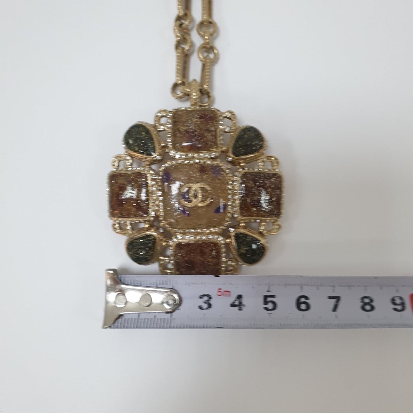 Chanel Gripoix & Strass CC Pendant Necklace Pre-Owned