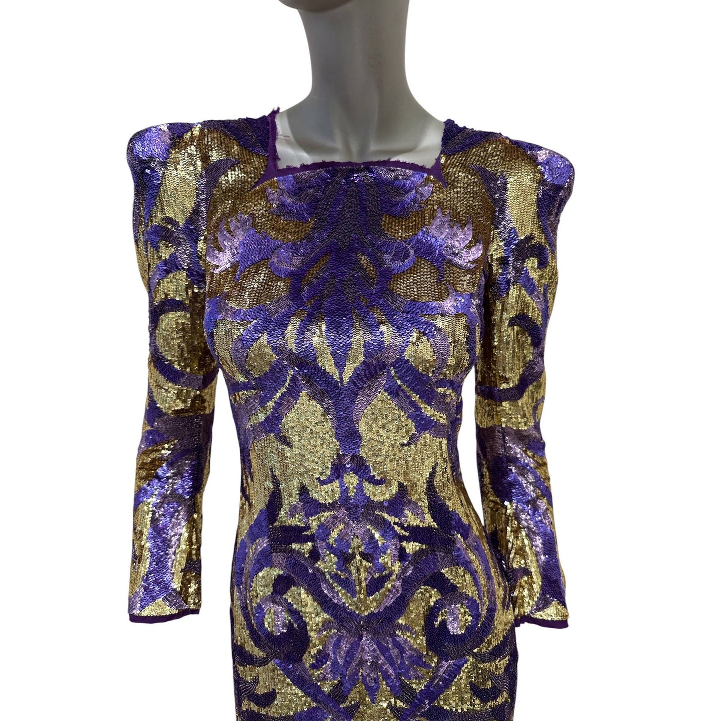 Balmain Embellished Silk Sequin Mini Dress FR 38 Pre-owned
