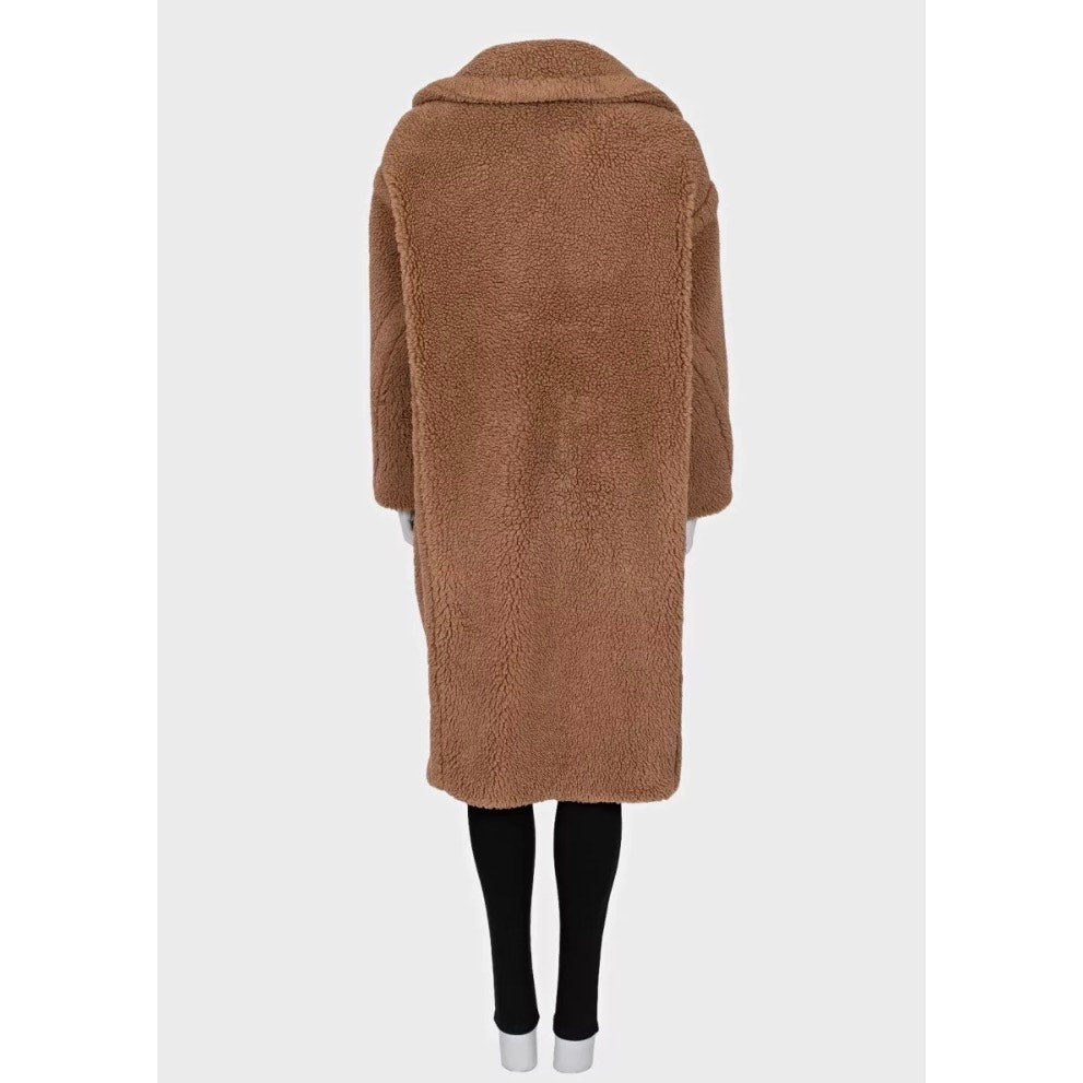 Max Mara Brown Teddy Coat - Luxurious & Warm Size L Pre-owned