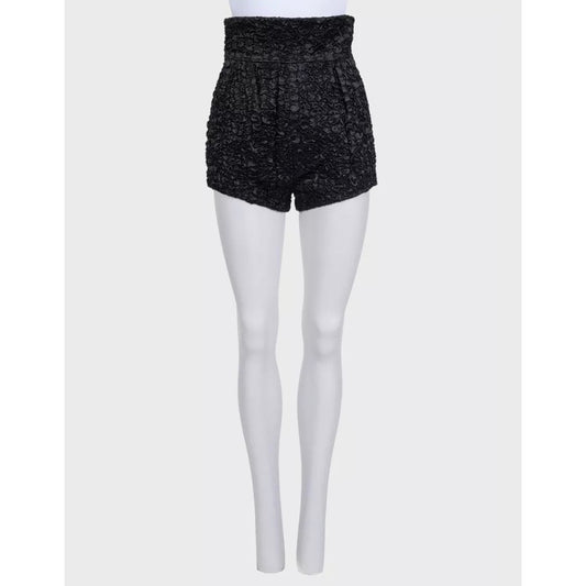 Saint Laurent Black Silk Blend High-Waisted Shorts FR 36 (S) Pre-owned