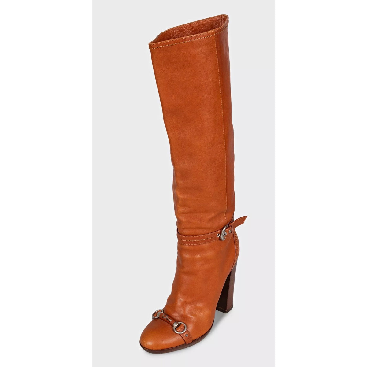 Christian Dior Brown Leather Boots, Size 38 EU Pre-owned