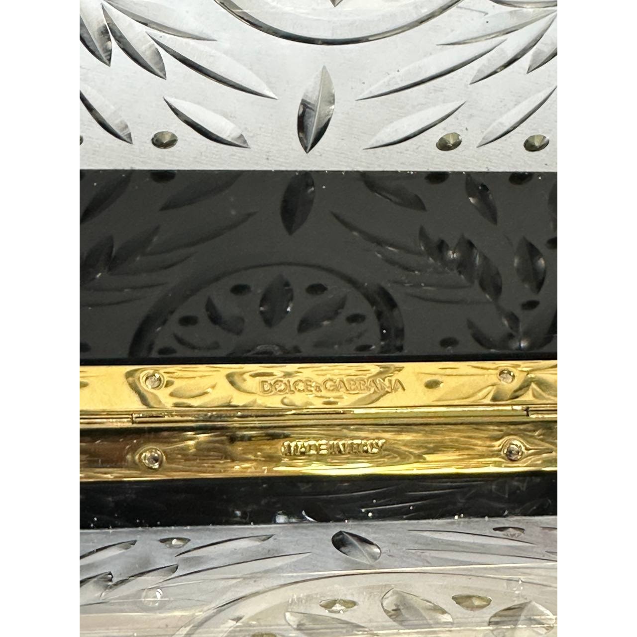 DOLCE & GABBANA Sicily Clear Plexiglass Cinderella Clutch Pre-owned