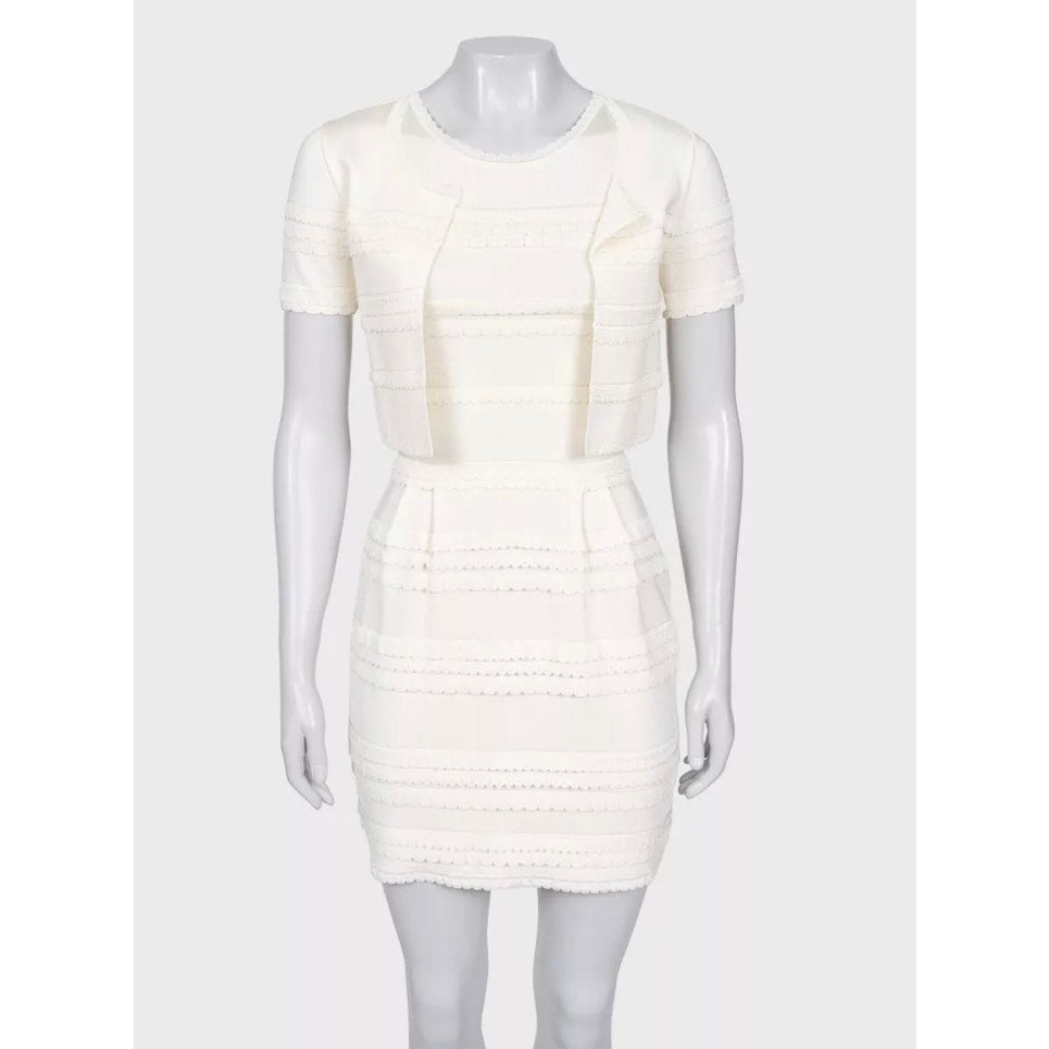 Christian Dior White Dress & Jacket Set - Size S Pre-owned