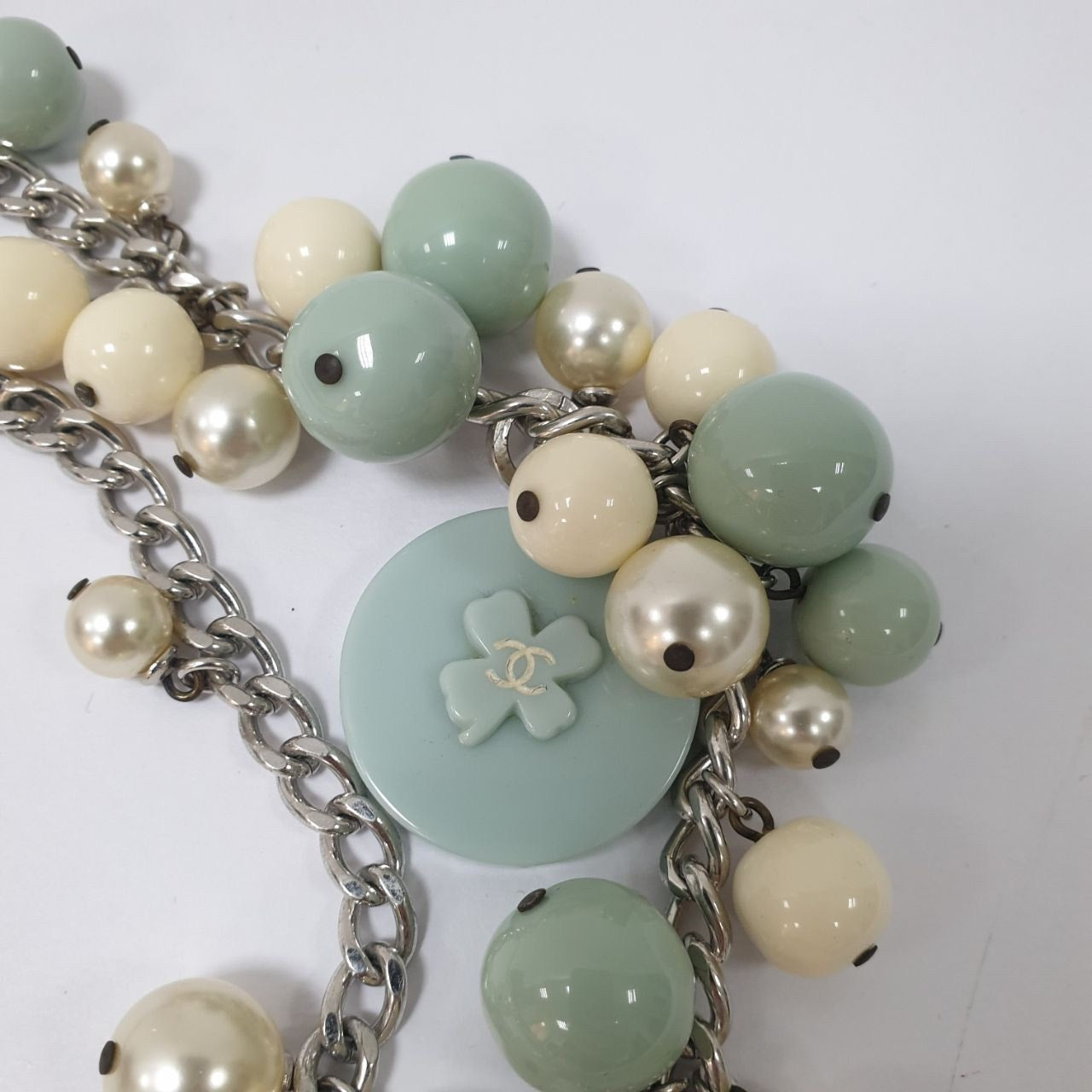 Chanel pastel jewelry set of necklace and bracelet