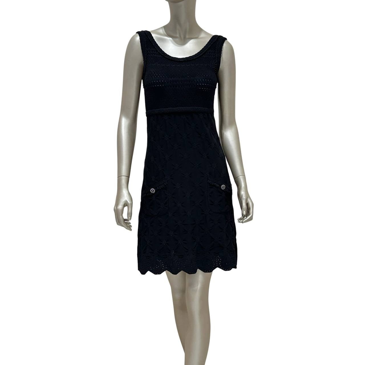 Chanel Black Woven Dress - FR38 Pre-owned