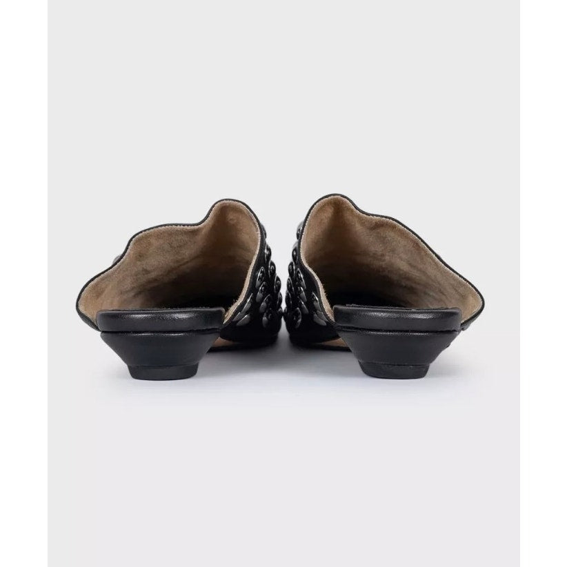 Khaite The Otto Black Leather Clogs - Size 38.5 pre-owned