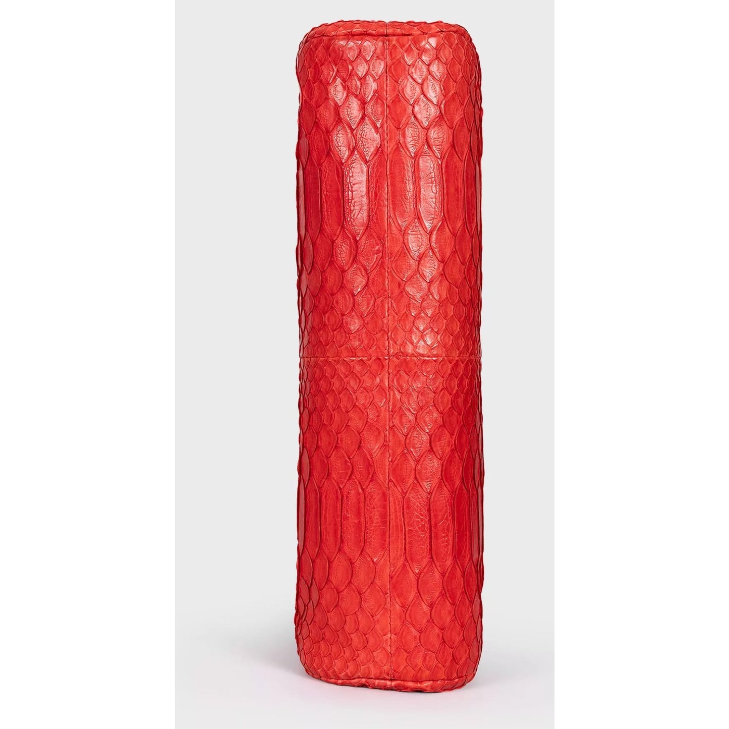 Chanel Red Snakeskin Silver Hardware Clutch Bag Pre-owned