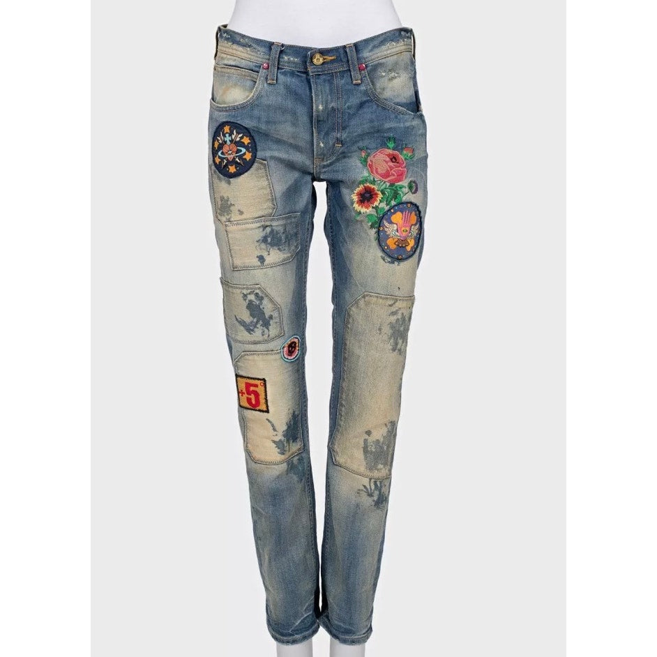 Vivienne Westwood x Lee Embroidered Straight Leg Jeans Sz.31 Pre-owned