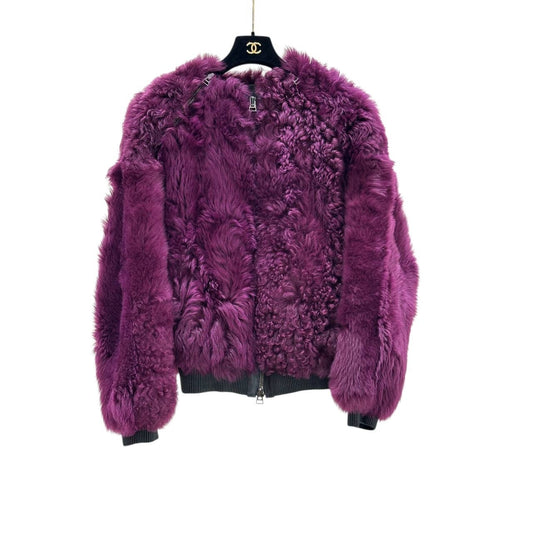 TOM FORD Lamb Fur Chubby Bomber Jacket - Size 38 Pre-owned