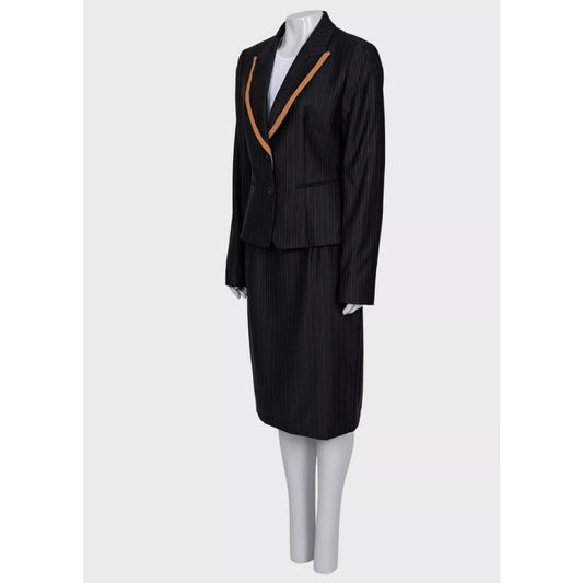 Christian Dior Black Striped Wool Suit FR44 XXL Pre-owned
