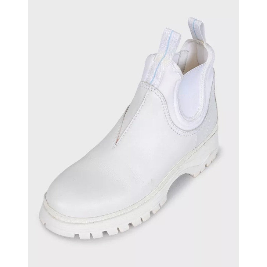 Prada White Leather & Textile Boots - EU 39 Pre-owned