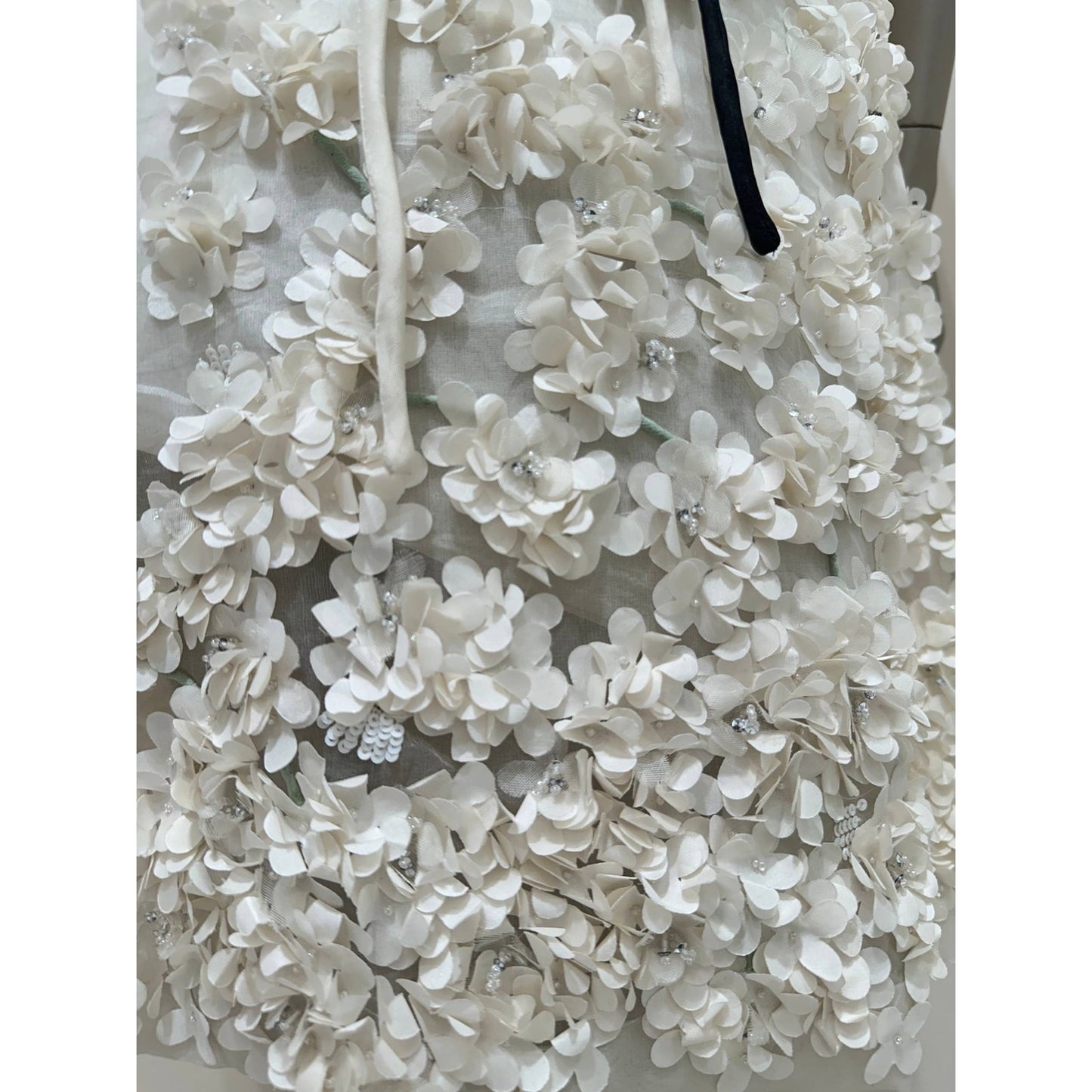 Valentino Silk Floral Appliqué Cocktail Dress Sz.6 Pre-owned