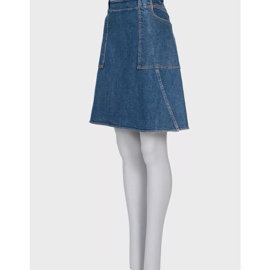Louis Vuitton Blue Denim Skirt - Sz. XL (FR42) pre-owned