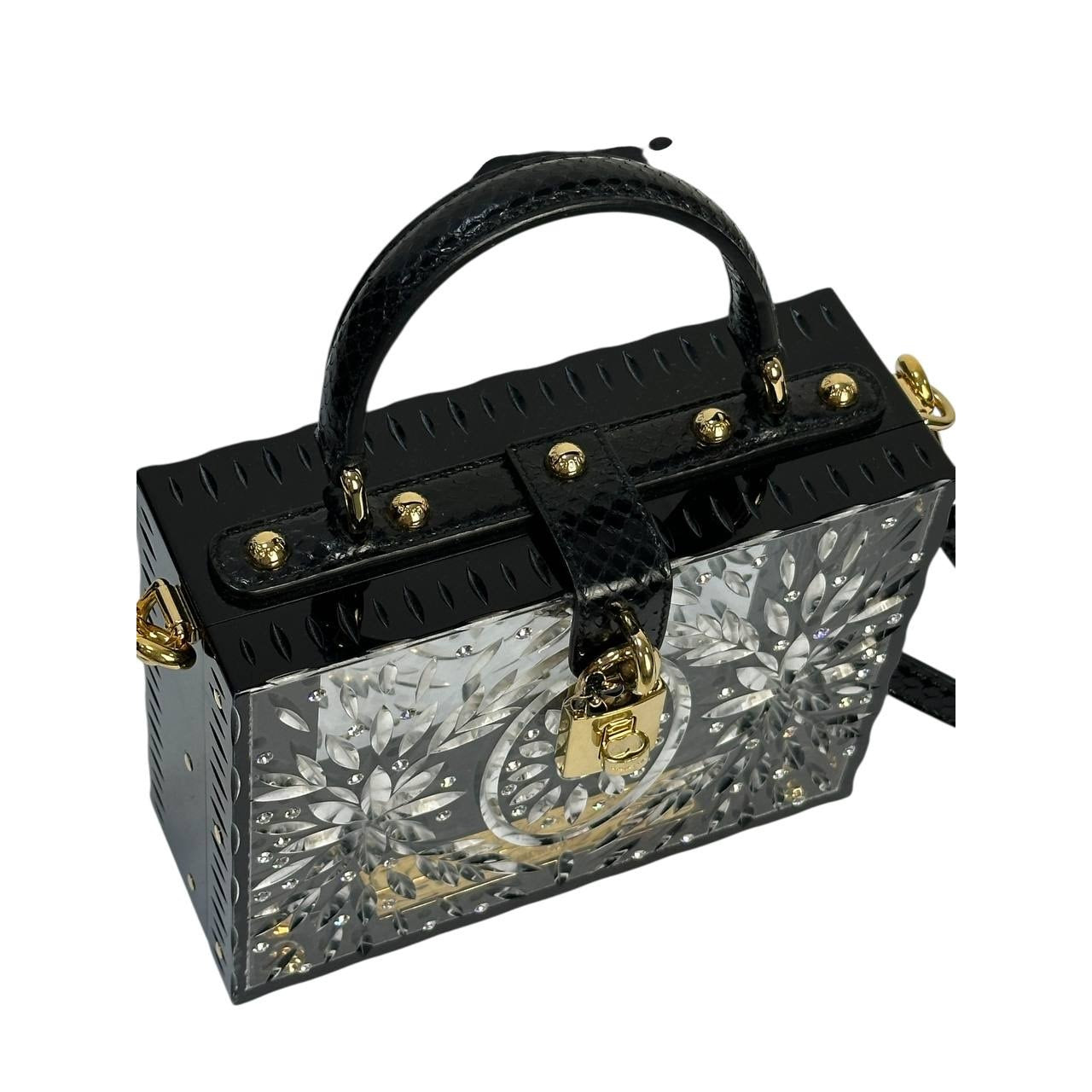 DOLCE & GABBANA Sicily Clear Plexiglass Cinderella Clutch Pre-owned