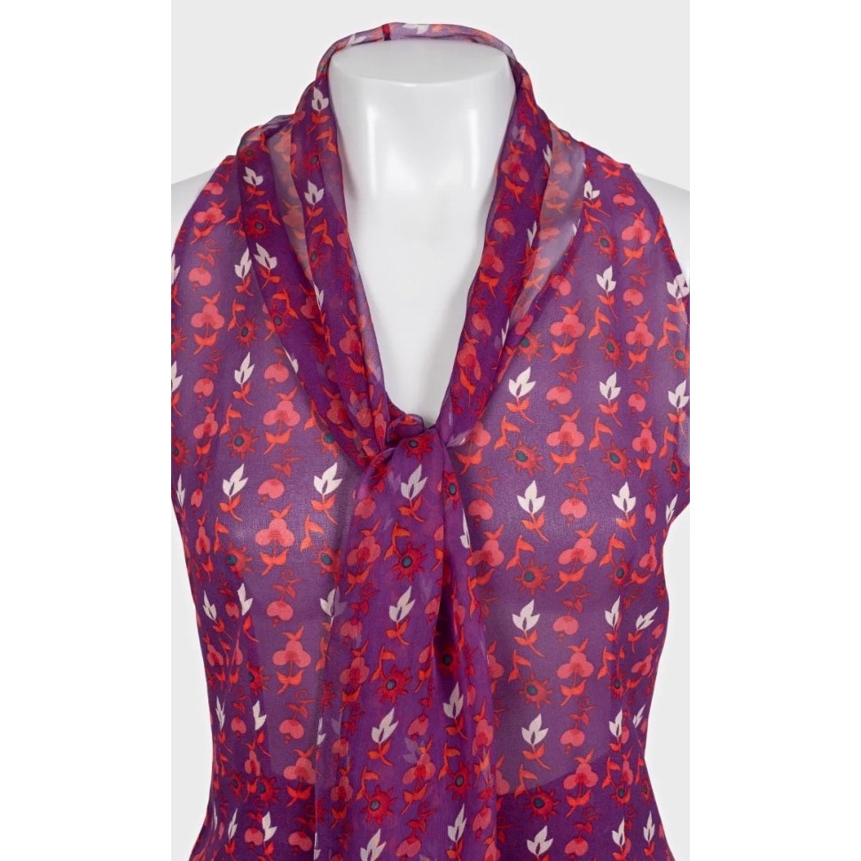 Christian Dior Elegant Purple Silk Suit - Size L Pre-owned