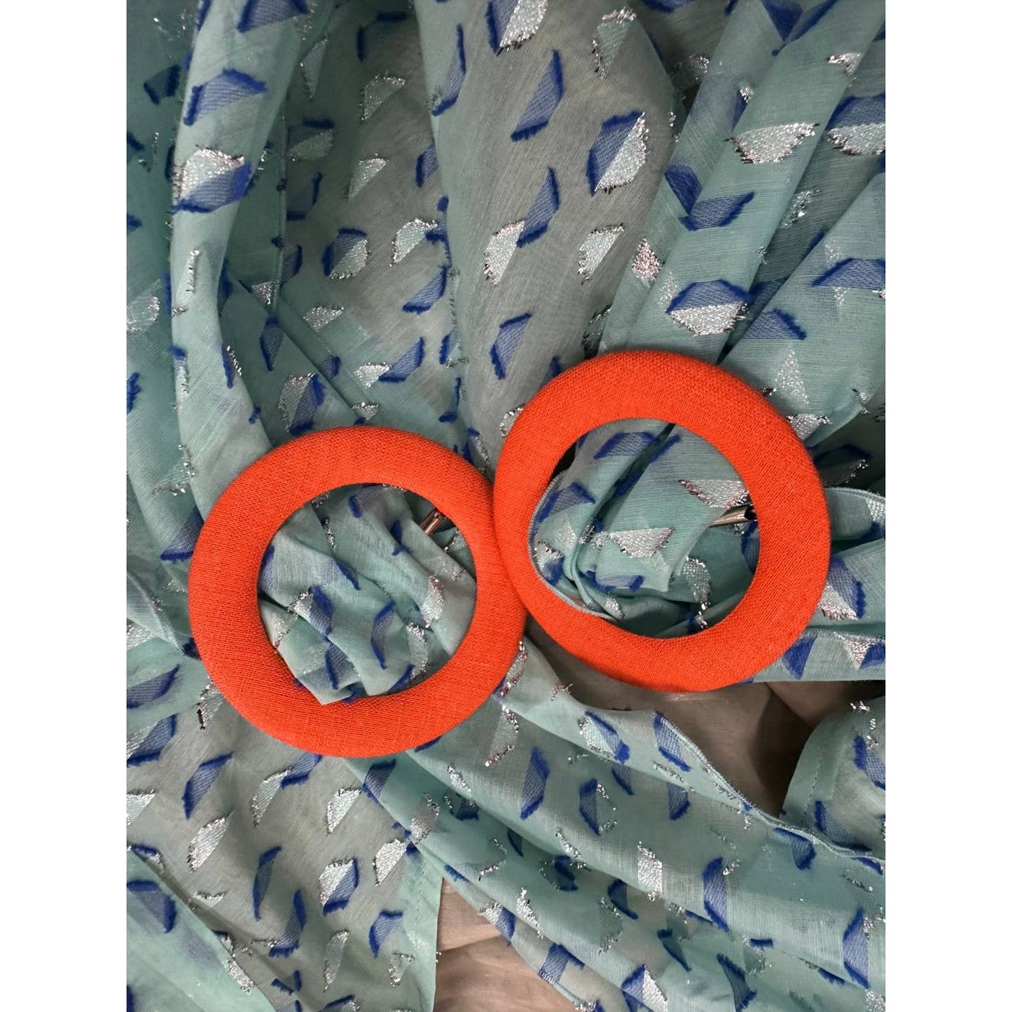 Nadya Dzyak Turquoise Bow Decorative Rings Mini Dress Sz.38 Pre-owned