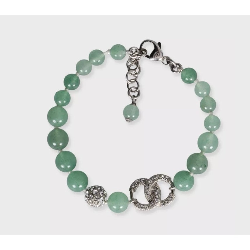 Chanel Spring/Summer 2015 Green Necklace & Bracelet Set  Pre-owned
