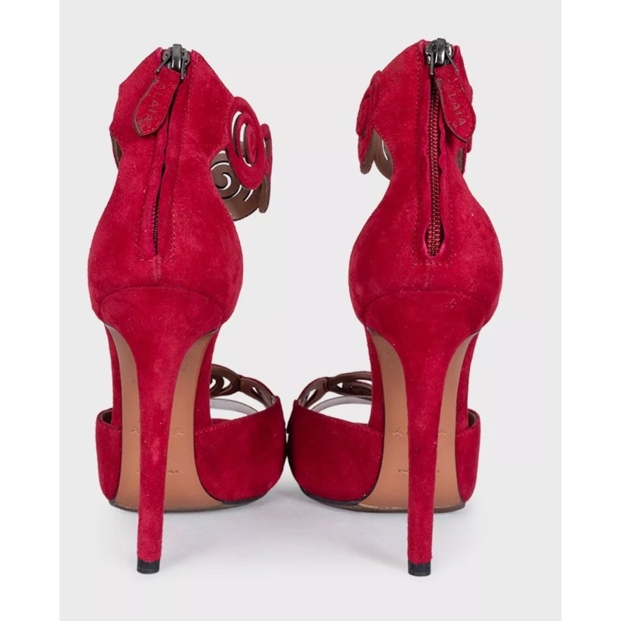 Alaïa Red Suede Stiletto Sandals EU 37 Pre-owned