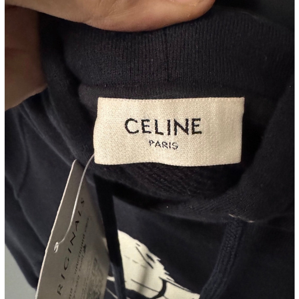 Celine Blue Cotton Cashmere Hoodie - Size XS Pre-owned