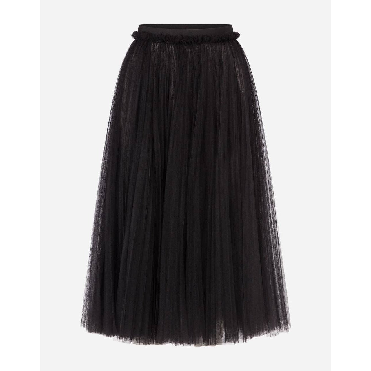 Dolce & Gabbana Black Tulle & Lace Skirt Sz.42 pre-owned