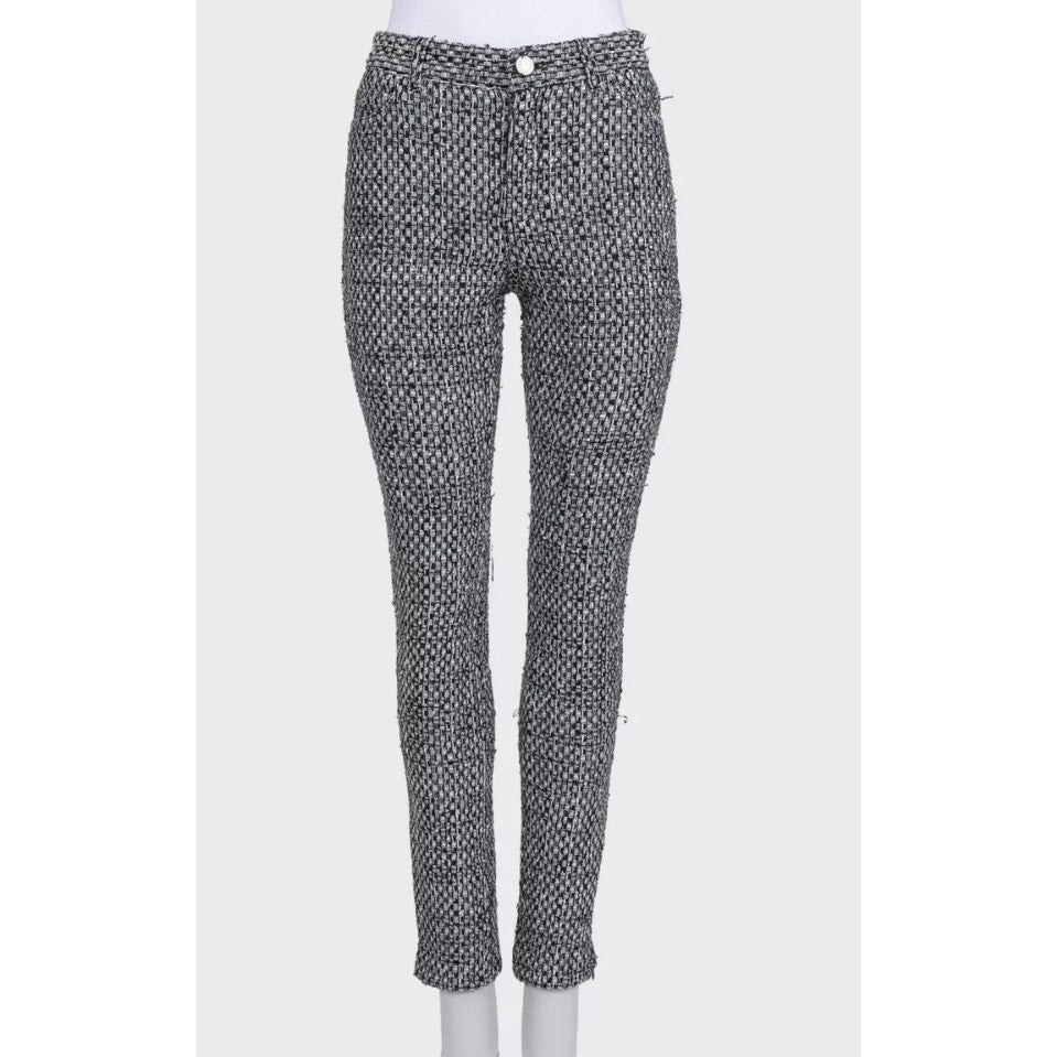 Chanel Black Tapered Trousers with Zipper Cuffs Sz.40 Pre-owned