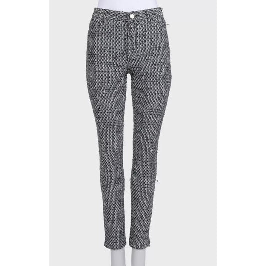 Chanel Black Tapered Trousers with Zipper Cuffs Sz.40 Pre-owned