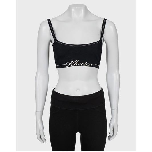 Khaite Carmelo Logo Band Ribbed Bralette - Size XS pre-owned