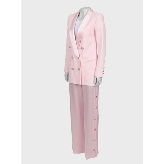 Balmain Pink Viscose  Blazer & Trousers  Suit  Sz.36 Pre-owned
