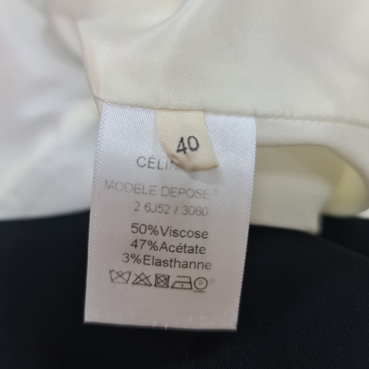 Celine Refined Black White Mini Dress Sz.40 Pre-owned