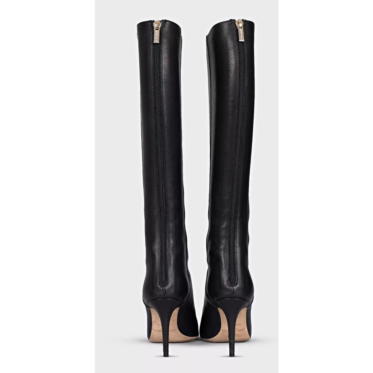 Jimmy Choo Black Leather Stiletto Boots EU 36.5 Pre-owned