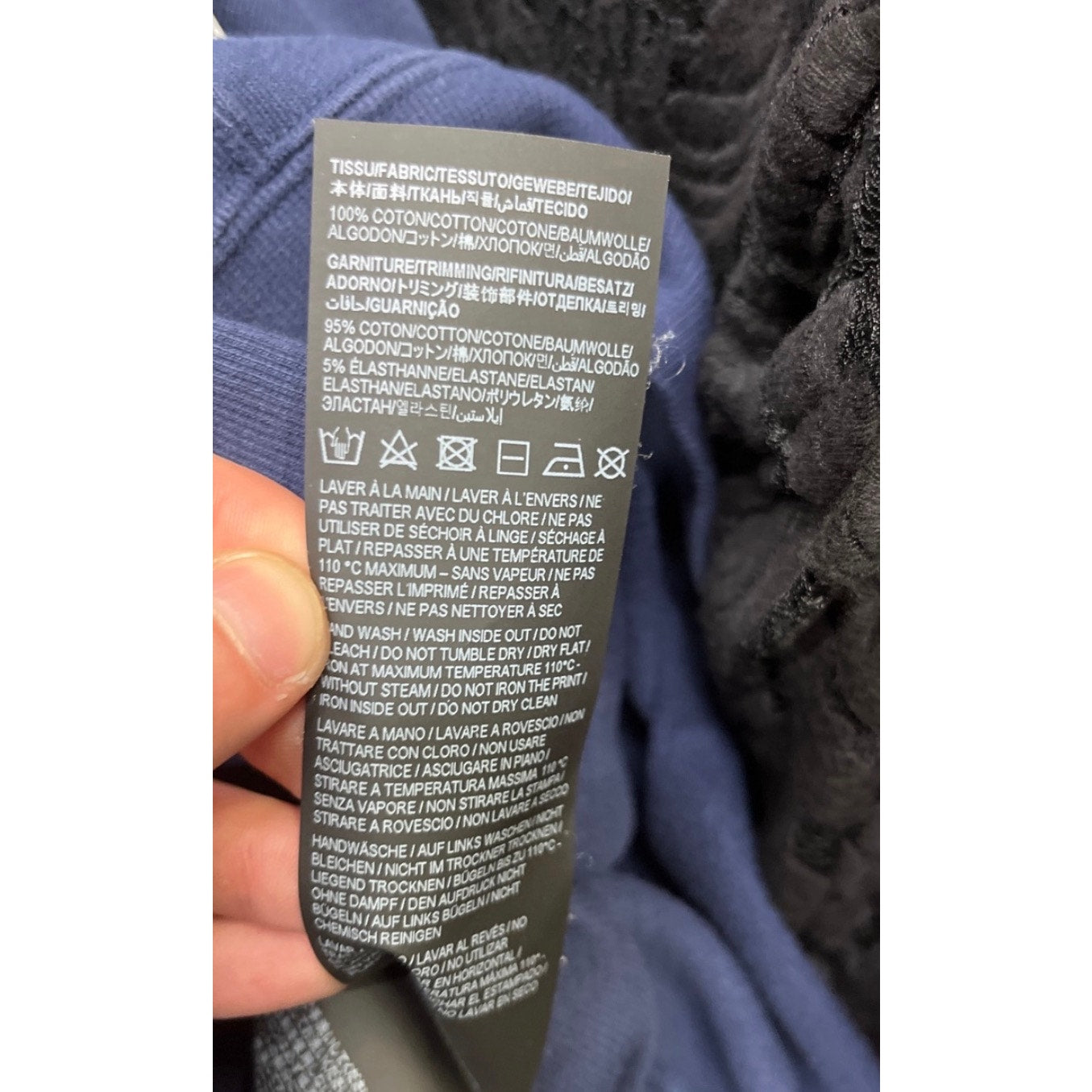 Saint Laurent Blue Logo Cotton Sweatshirt - M pre-owned