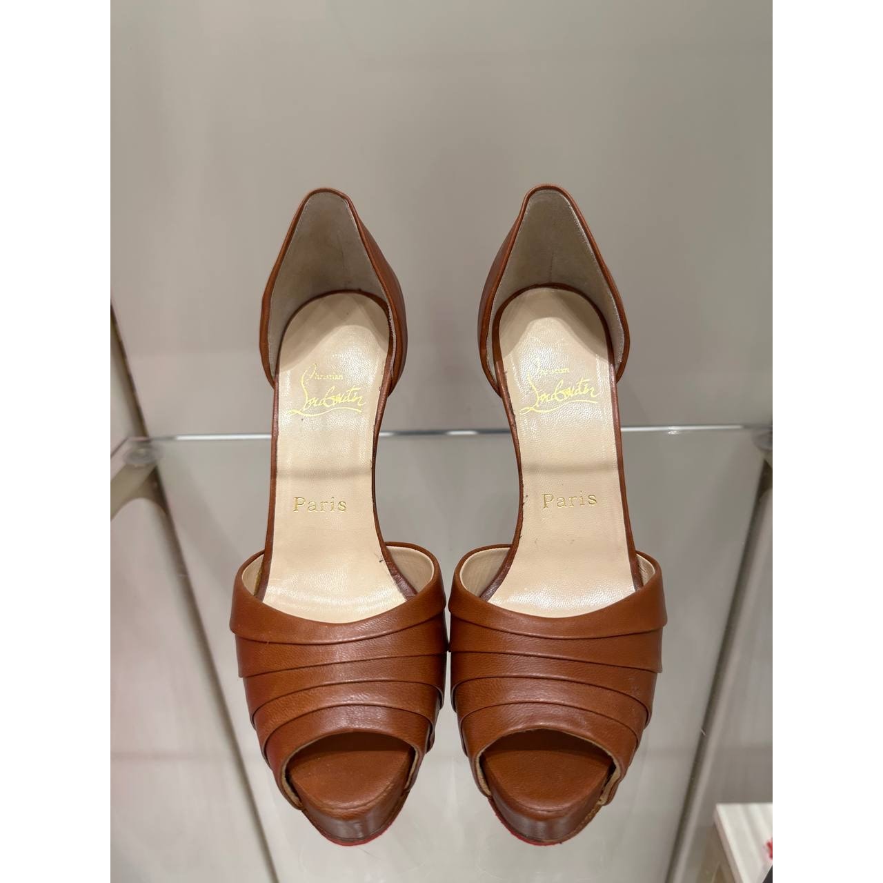 Christian Louboutin ARMADILLO 120 Leather Heels Sz.38 Pre-owned