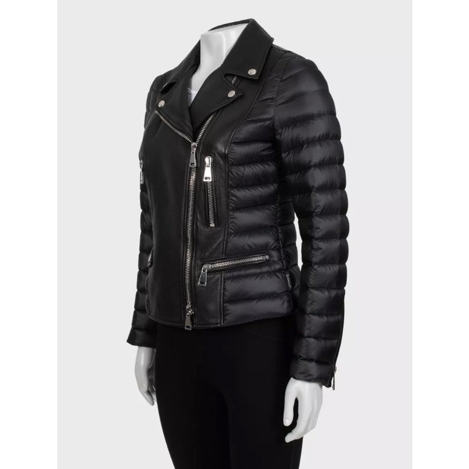 NWOT Moncler Souci Black Fitted Down Jacket  S Pre-owned