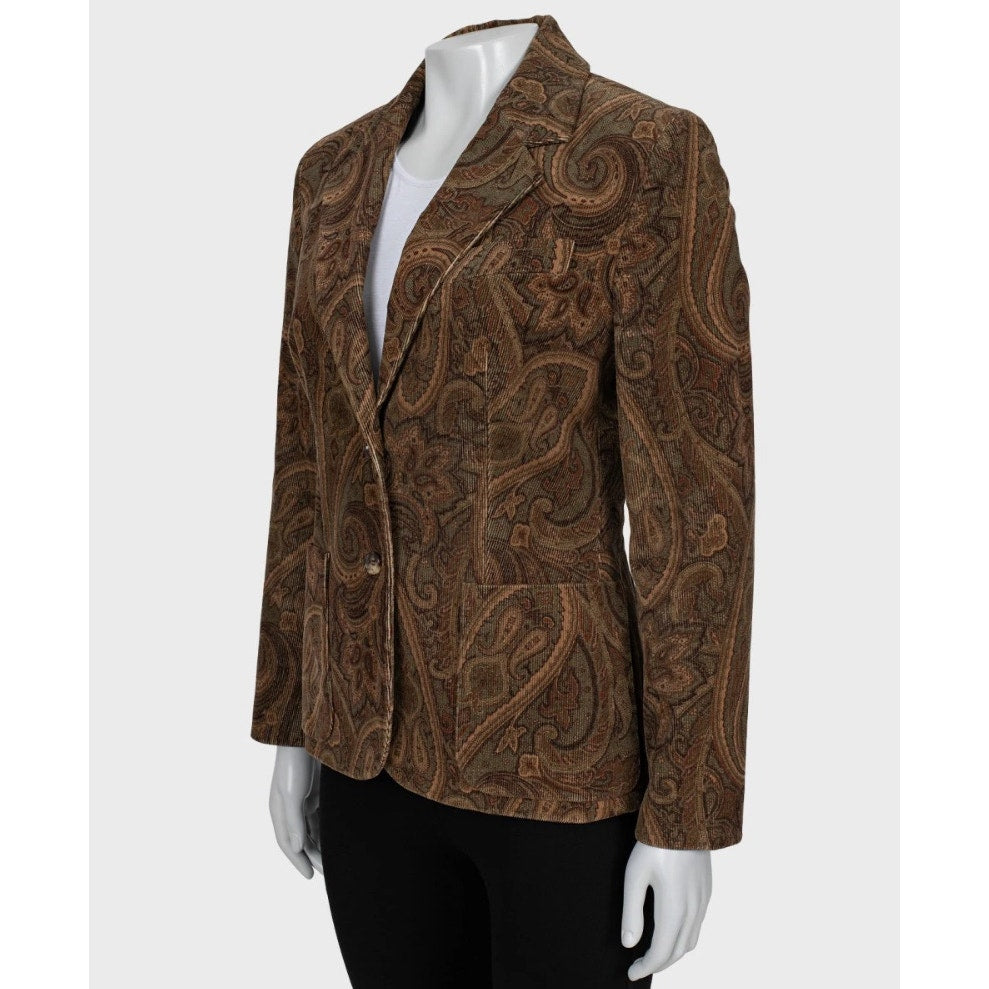 Celine Paisley Print Fitted Jacket - Size IT40 (S) Pre-owned