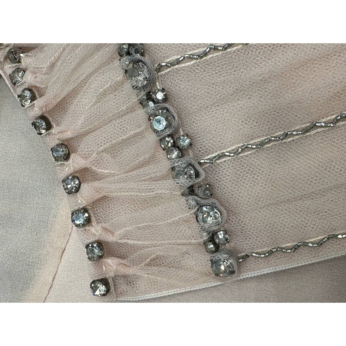 Valentino Blush Pink Embellished Tulle Gown Sz.40 Pre-owned