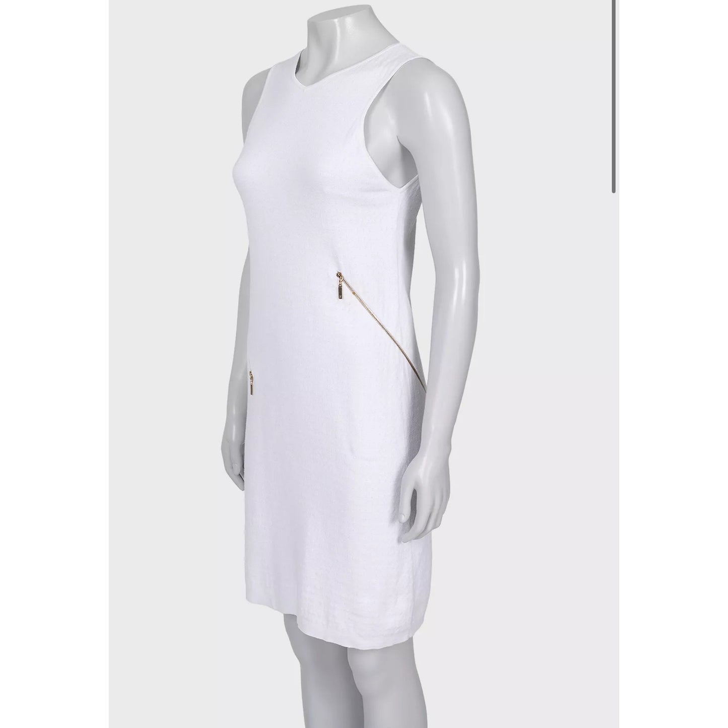 Chanel White Cotton Blend Dress Sz.36 Pre-owned