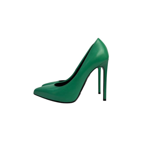 Saint Laurent Green Leather Stiletto Pumps Sz.37,5 Pre-owned