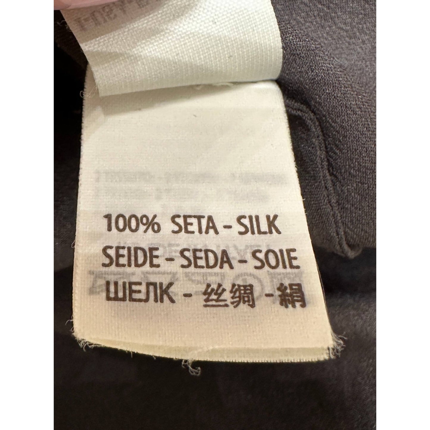 Brunello Cucinelli Gray Silk Open Back Maxi Dress Sz.M Pre-owned