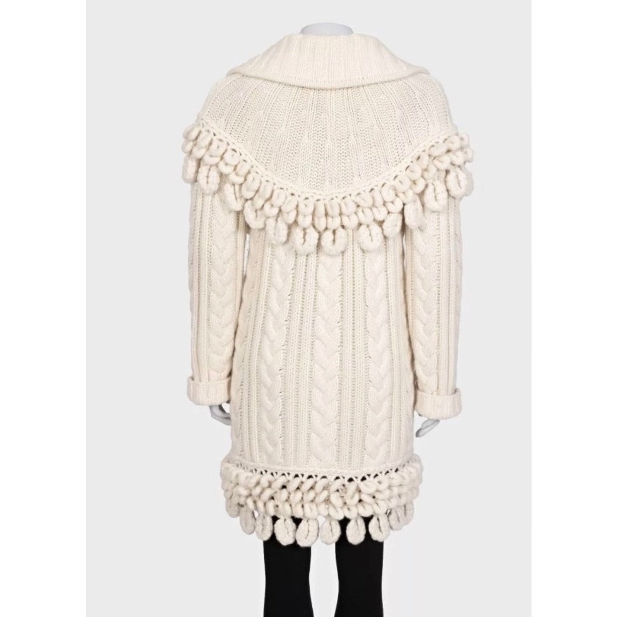 Chanel 2009 White Cashmere Knit Dress Sz.36 Pre-owned