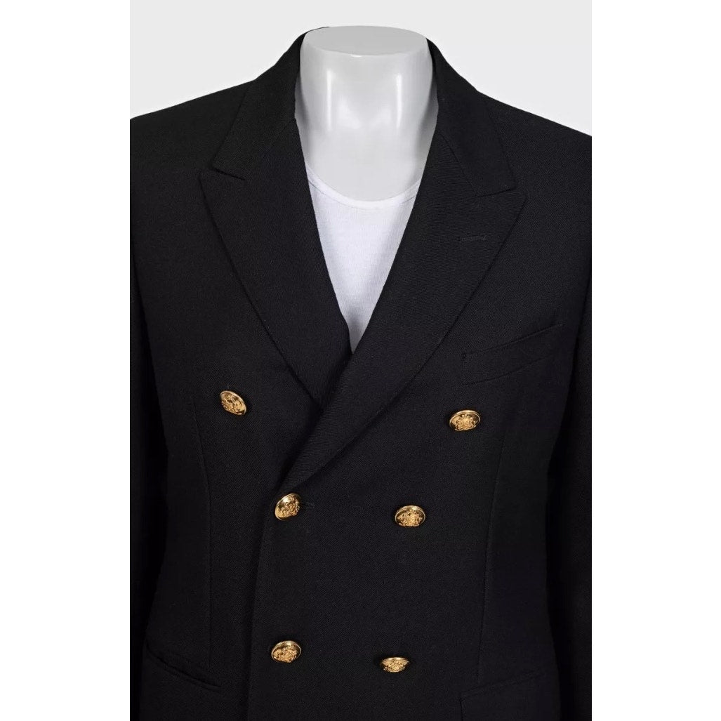 Celine Black Double-Breasted Wool Jacket IT40/S Pre-owned