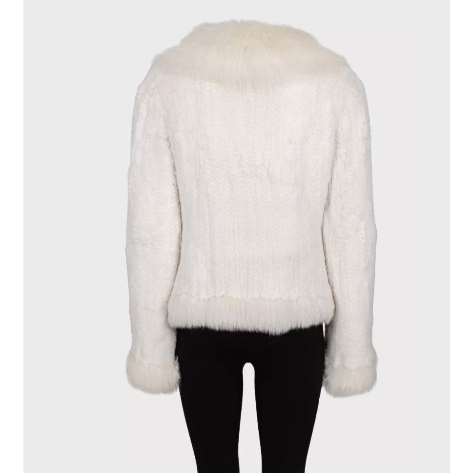 Valentino Roma Luxurious White Faux Fur Coat - Size XL Pre-owned