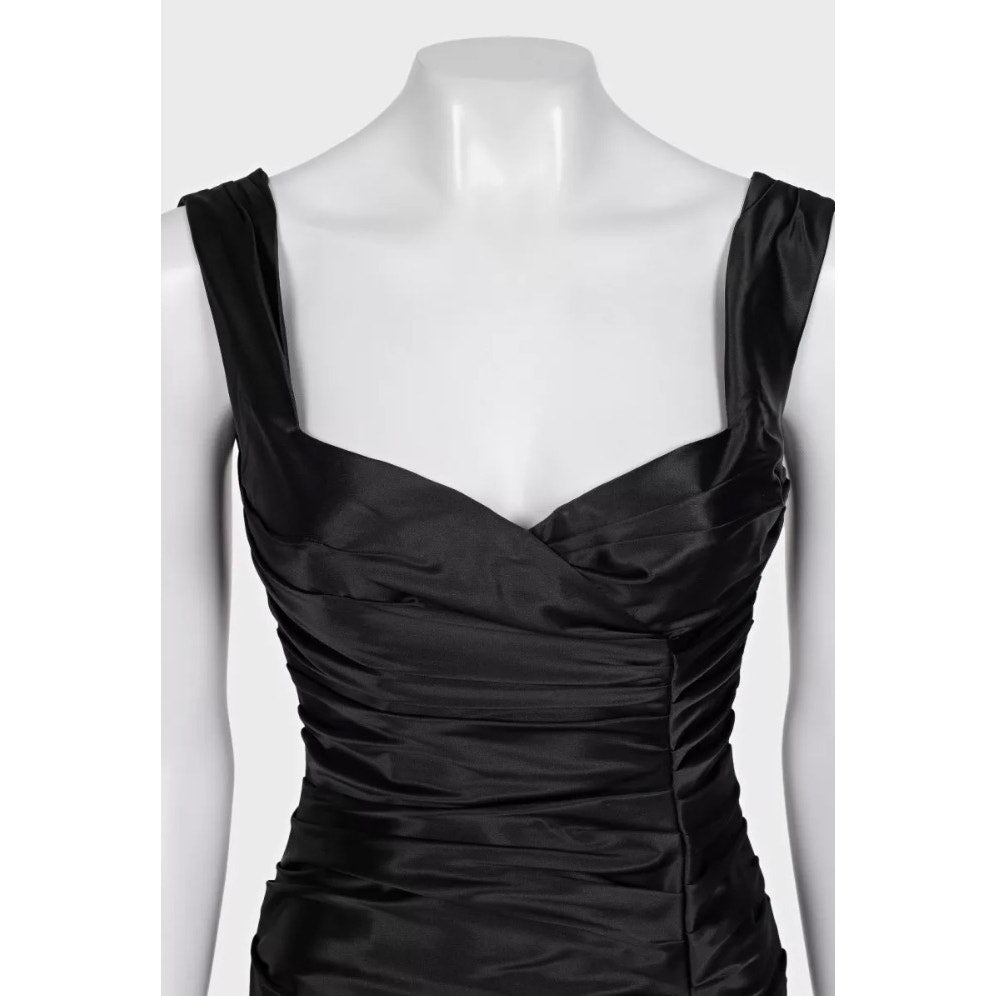 Dolce & Gabbana Black Draped Mini Dress - IT40/S pre-owned