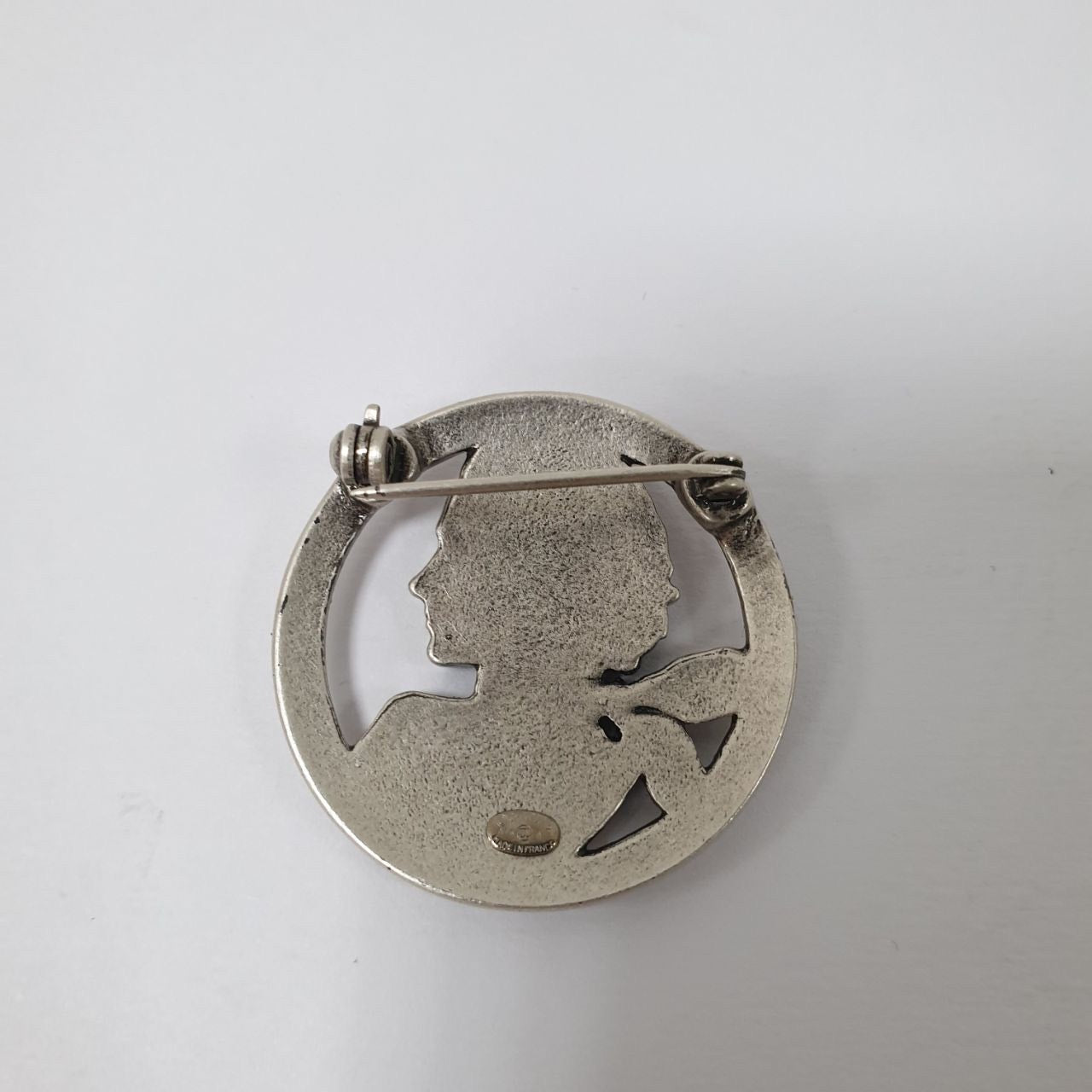 Chanel Silver-tone Mademoiselle Brooch Pre-owned