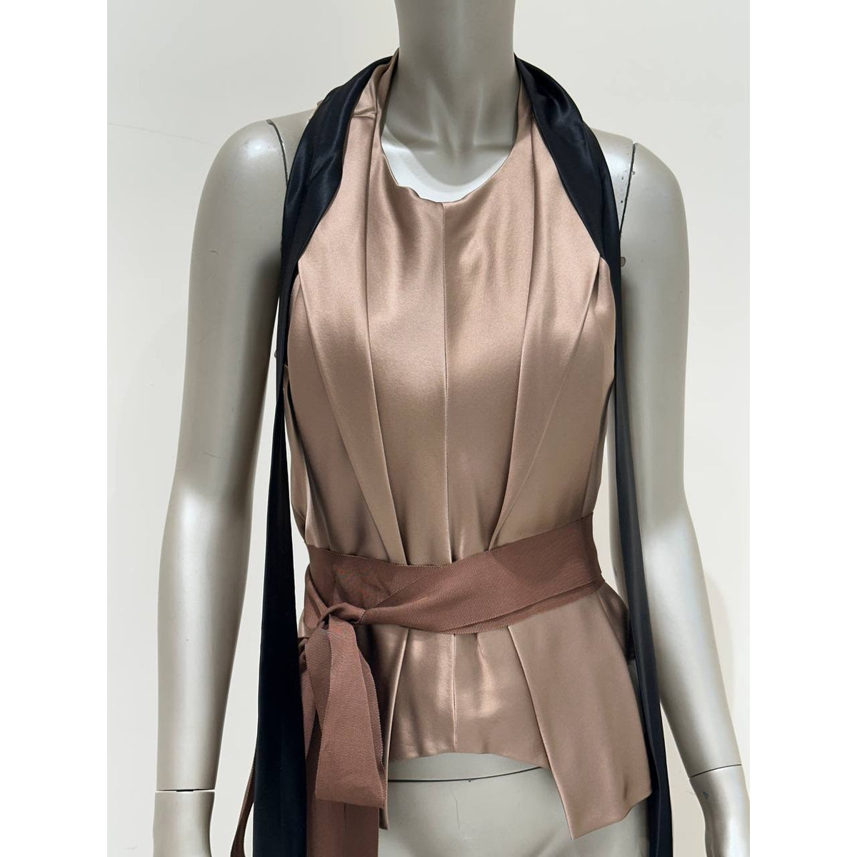 Juan Carlos Obando Silk Draped Halter Top Size 4 Pre-owned