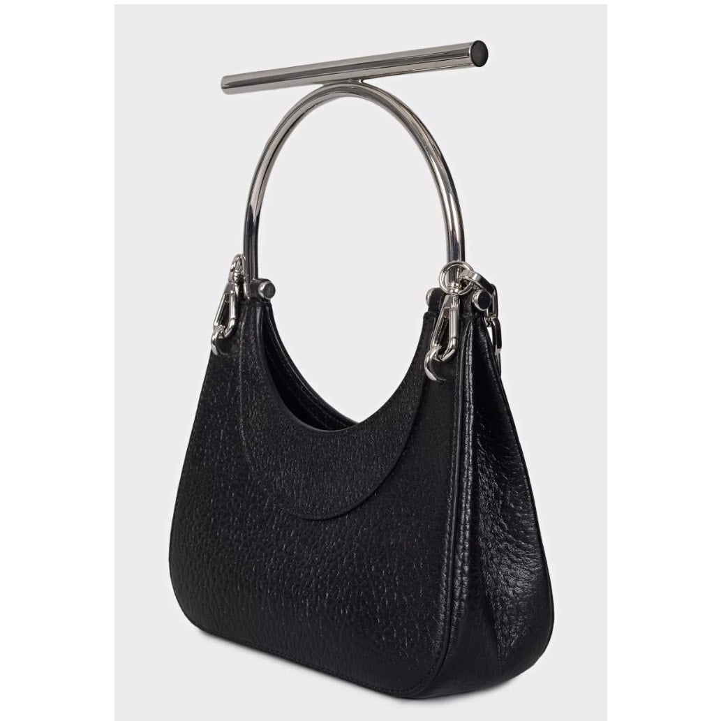 NWOB Alexander McQueen T-Bar Black Leather Mini Bag Pre-owned