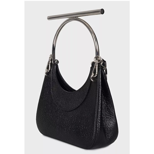 NWOB Alexander McQueen T-Bar Black Leather Mini Bag Pre-owned