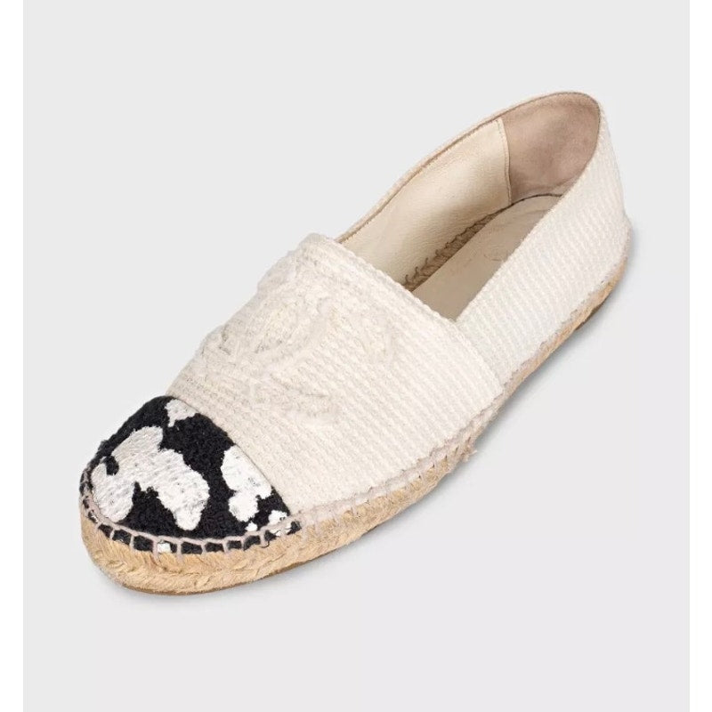 Chanel White Textile Espadrilles - Size 39 Pre-owned