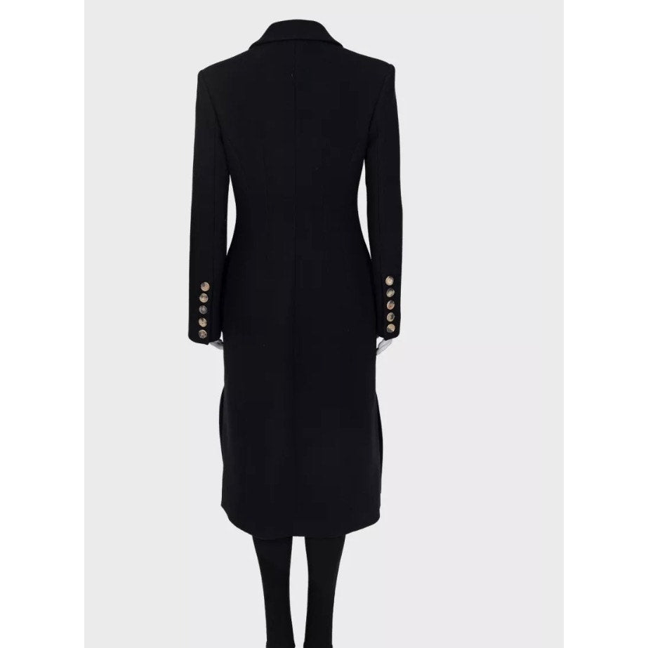 Khaite Black Wool Coat - US 4 / S Pre-owned