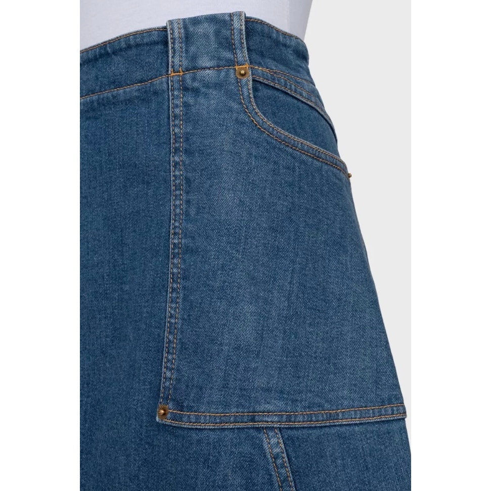 Louis Vuitton Blue Denim Skirt - Sz. XL (FR42) pre-owned
